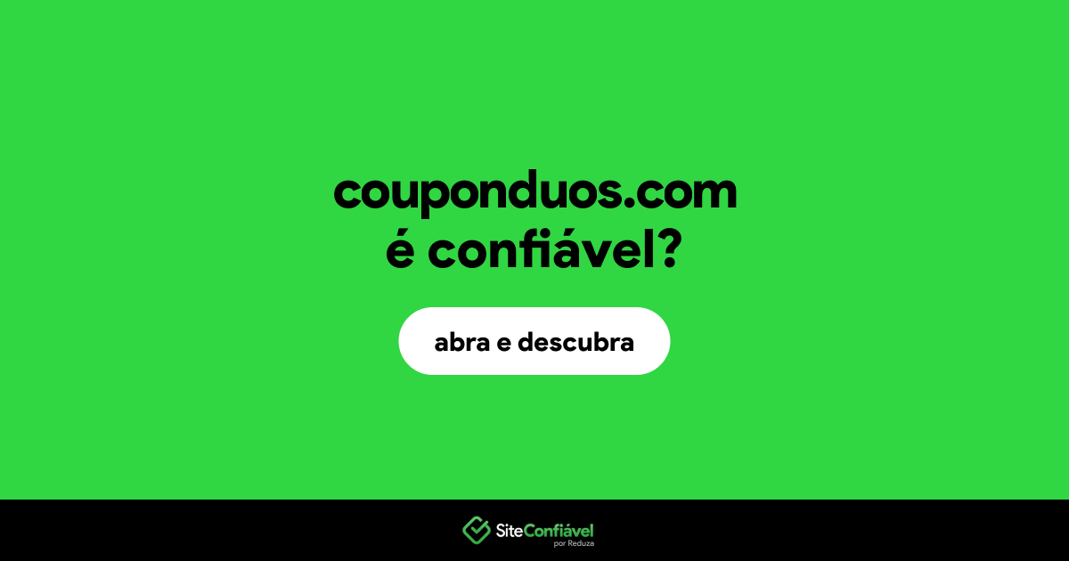O site couponduos.com é confiável?