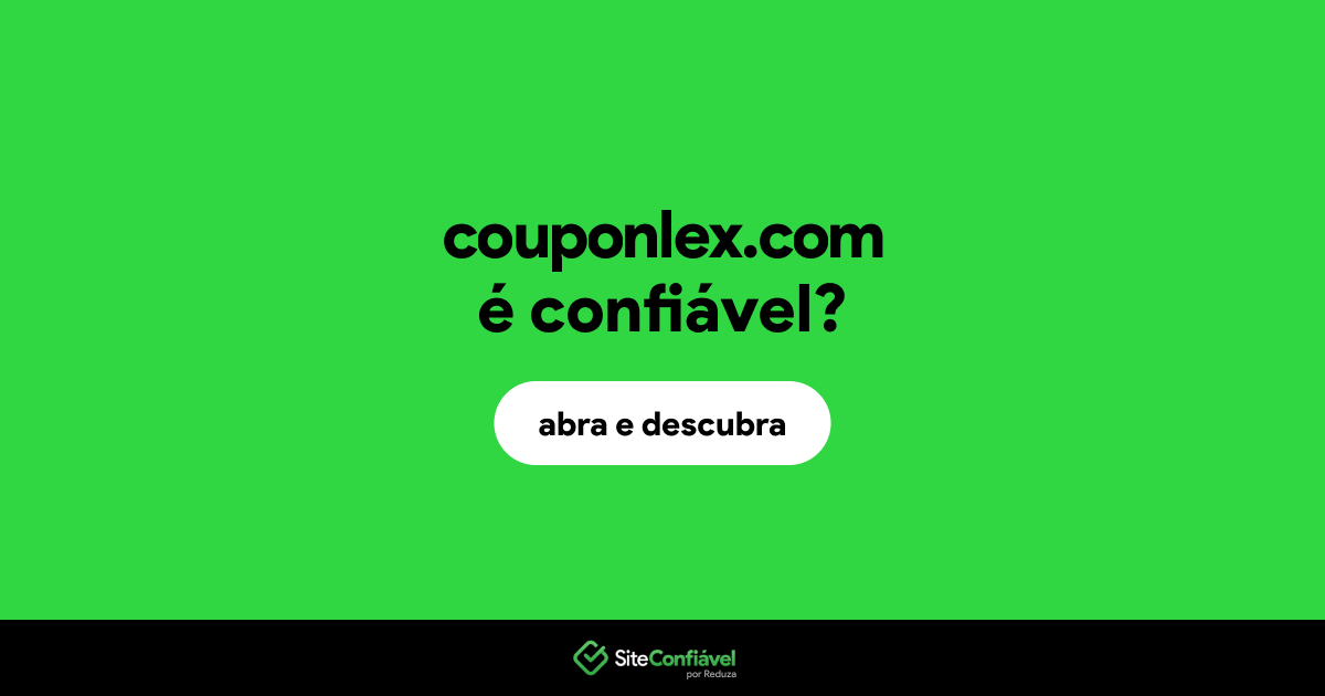 O site couponlex.com é confiável?