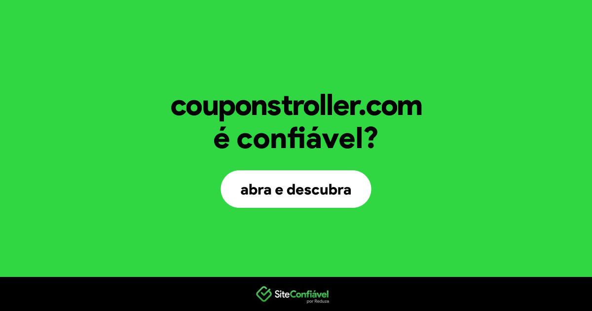 O site couponstroller.com é confiável?