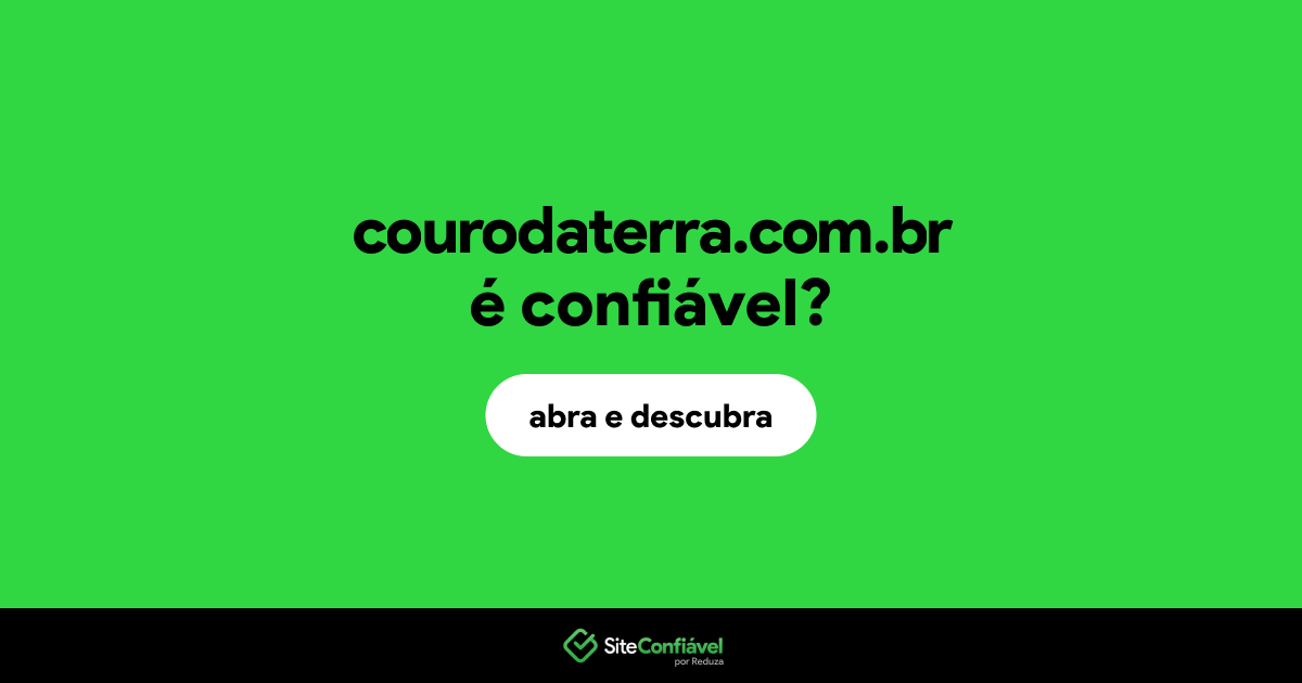 O site courodaterra.com.br é confiável?