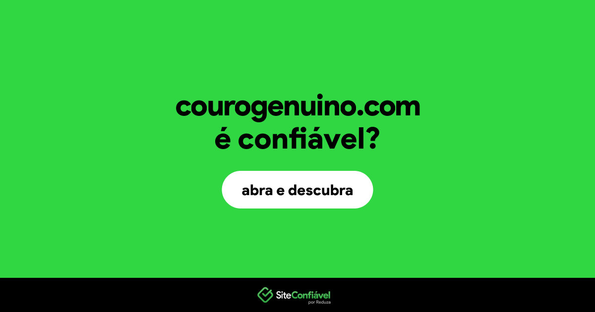 O site courogenuino.com é confiável?