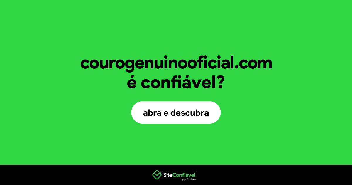 O site courogenuinooficial.com é confiável?