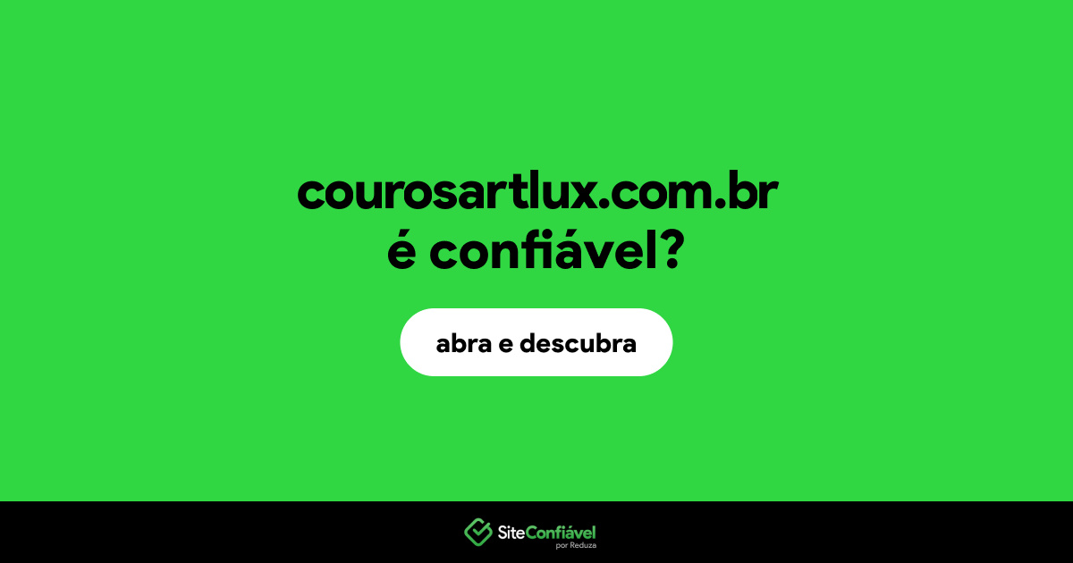O site courosartlux.com.br é confiável?