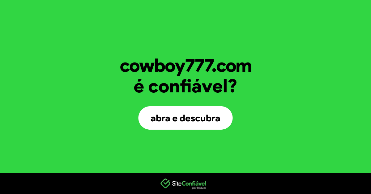 O site cowboy777.com é confiável?