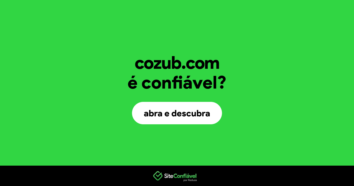 O site cozub.com é confiável?