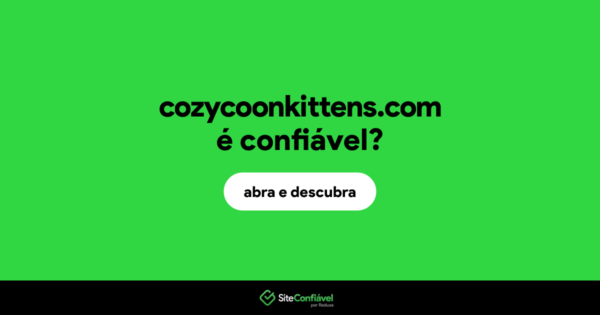 O site cozycoonkittens.com é confiável?
