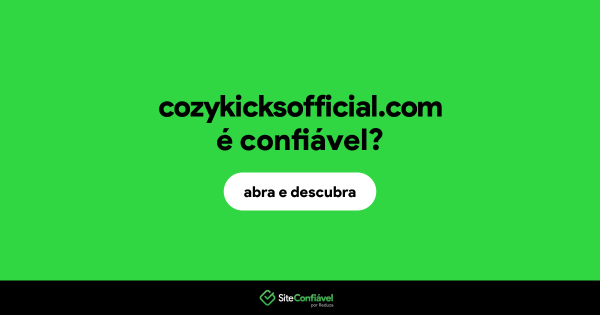 O site cozykicksofficial.com é confiável?
