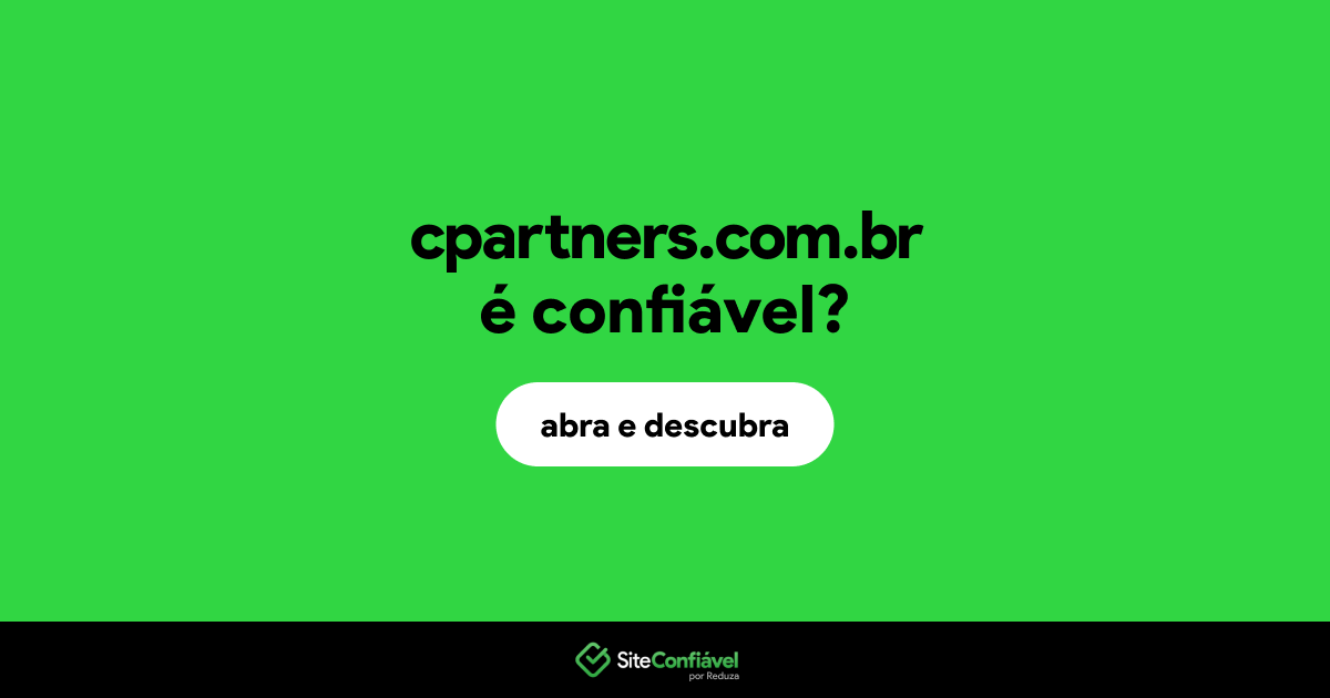 O site cpartners.com.br é confiável?
