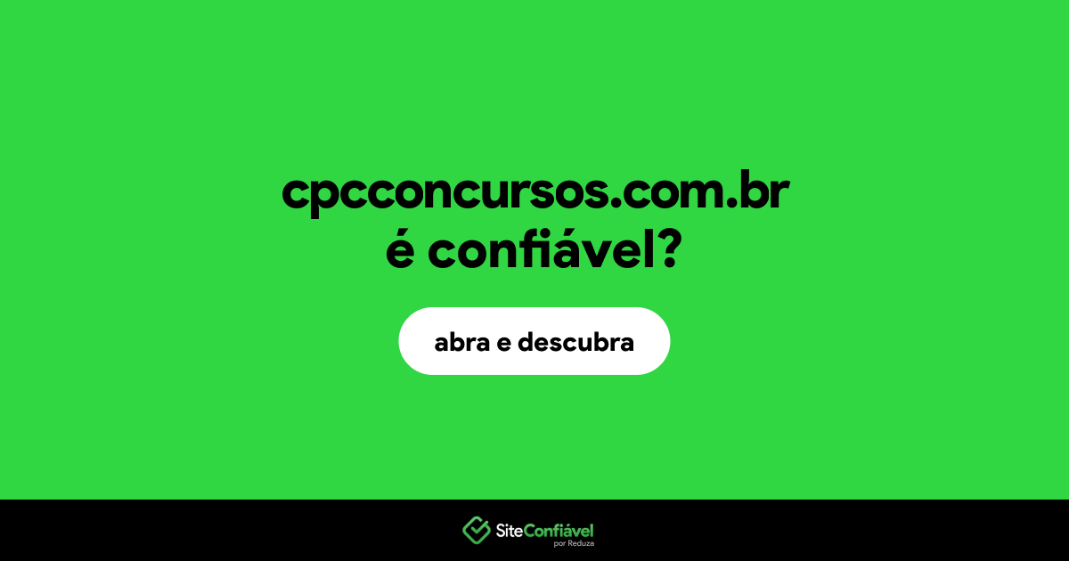 O site cpcconcursos.com.br é confiável?