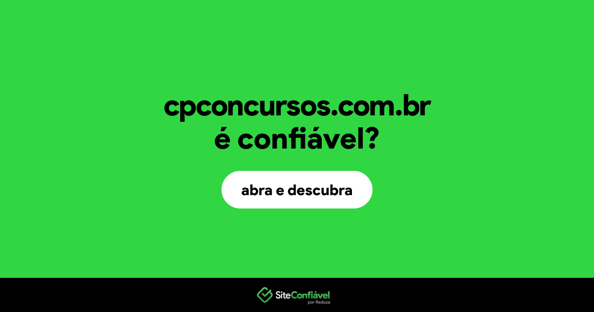 O site cpconcursos.com.br é confiável?