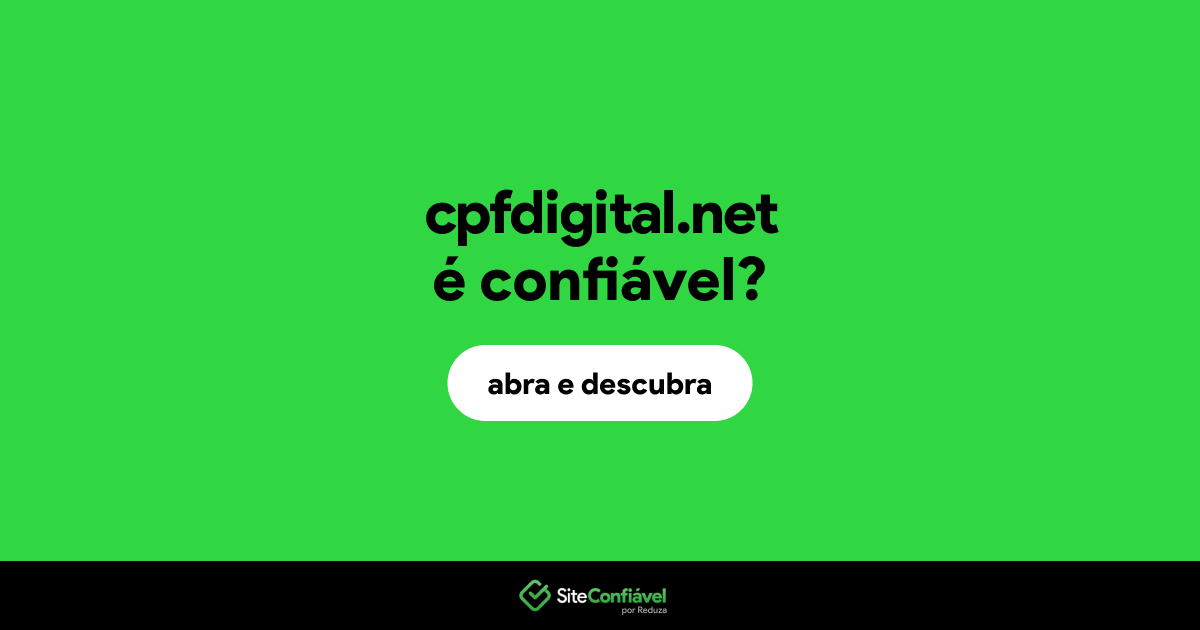 O site cpfdigital.net é confiável?