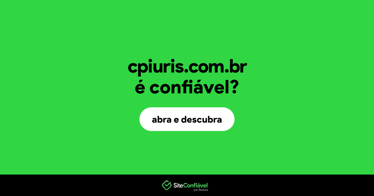 O site cpiuris.com.br é confiável?