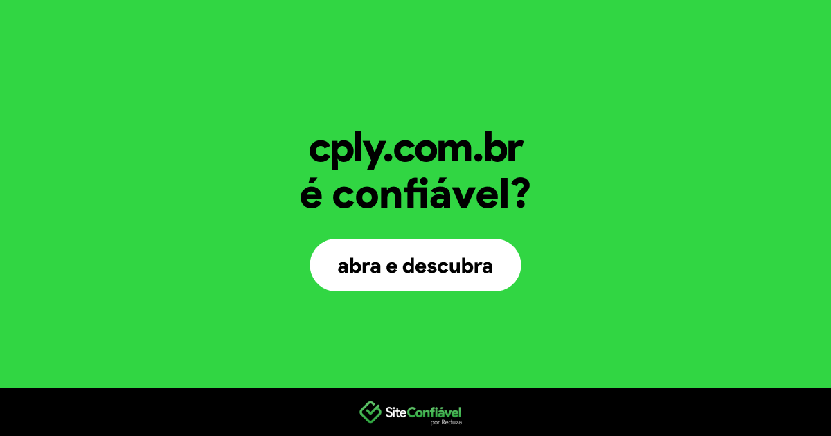 O site cply.com.br é confiável?