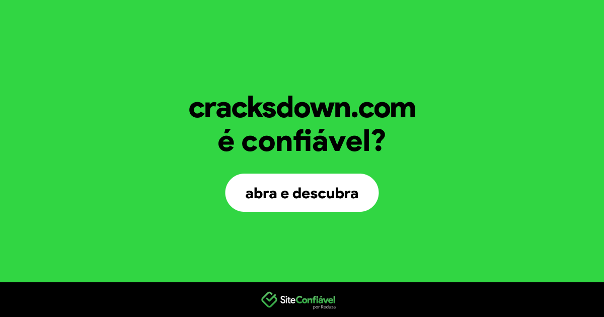 O site cracksdown.com é confiável?