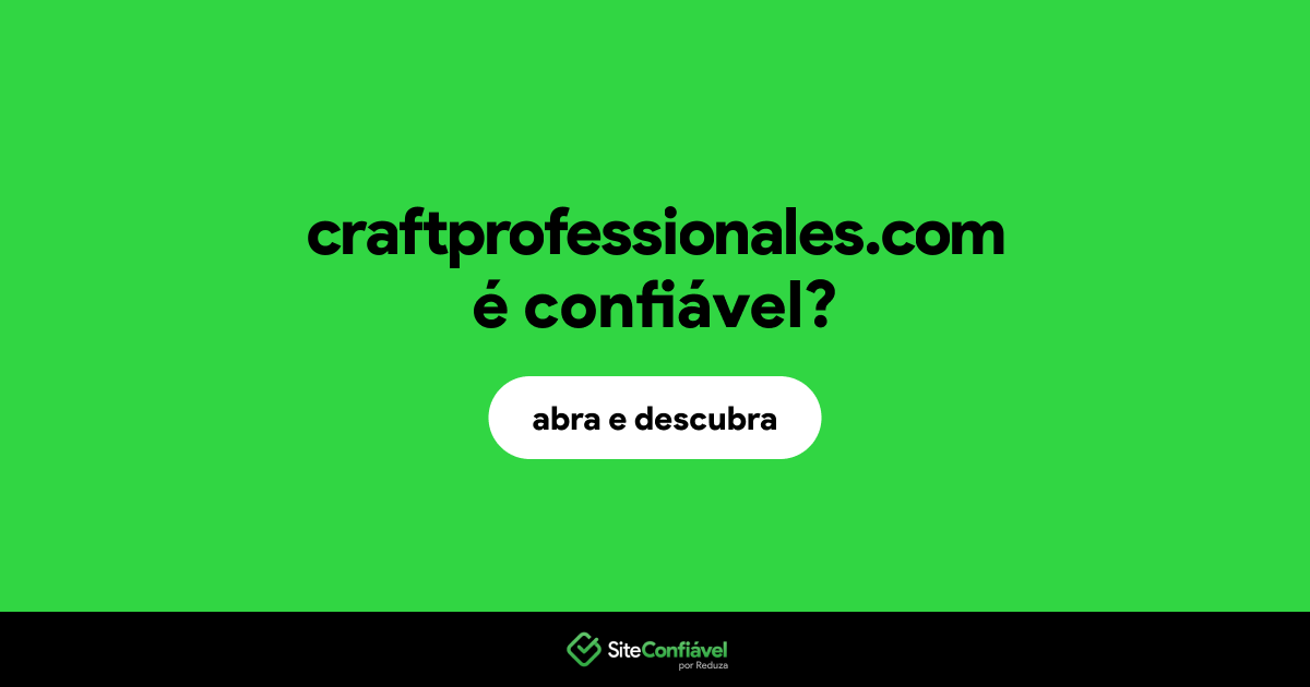O site craftprofessionales.com é confiável?