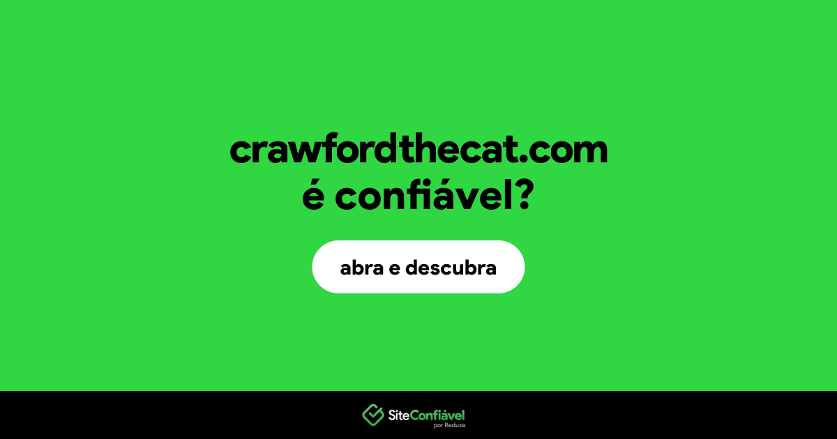 O site crawfordthecat.com é confiável?