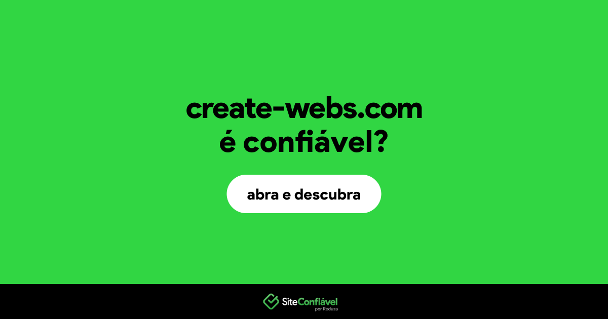 O site create-webs.com é confiável?