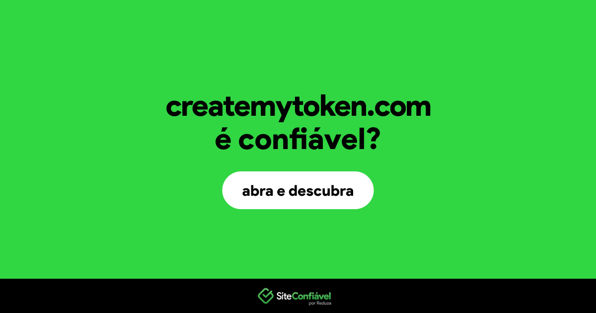 O site createmytoken.com é confiável?