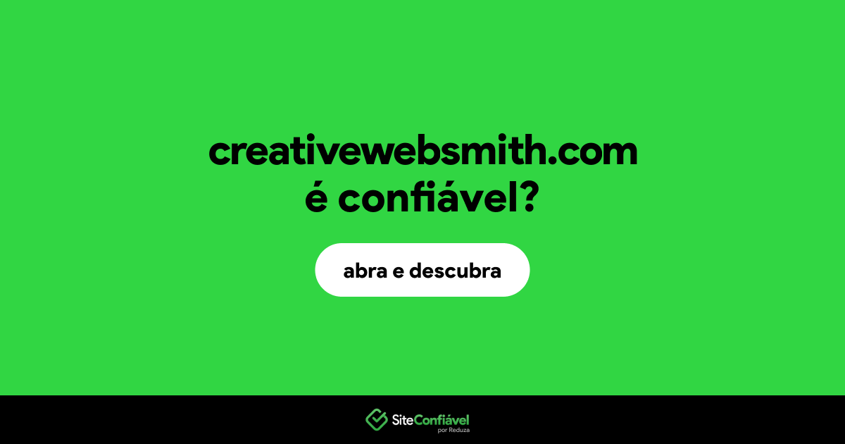 O site creativewebsmith.com é confiável?