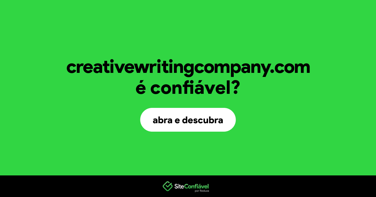 O site creativewritingcompany.com é confiável?