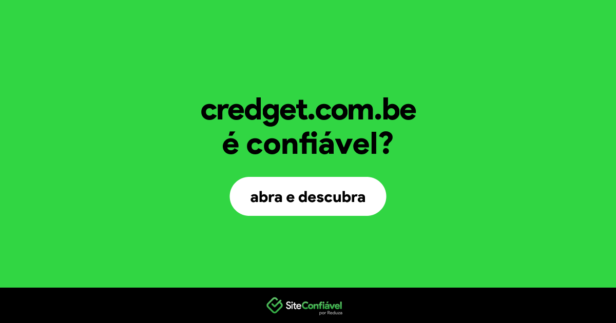 O site credget.com.be é confiável?