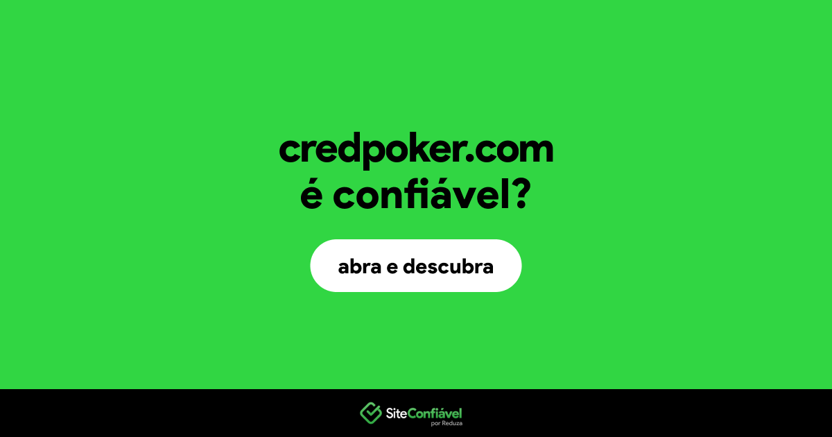 O site credpoker.com é confiável?
