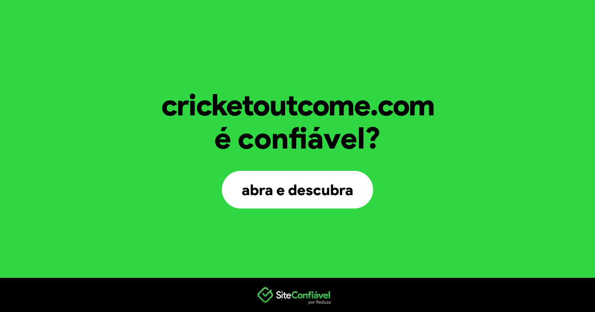 O site cricketoutcome.com é confiável?