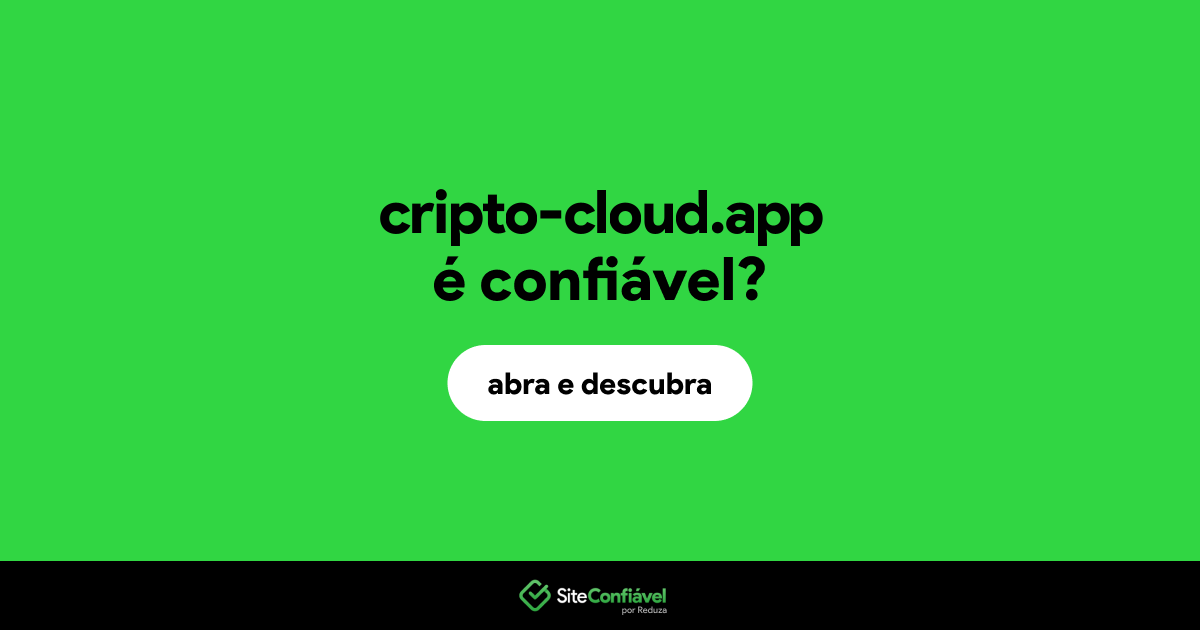 O site cripto-cloud.app é confiável?
