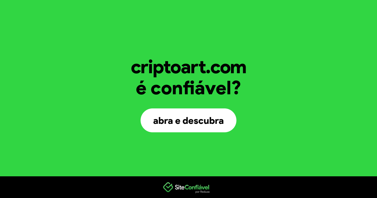 O site criptoart.com é confiável?
