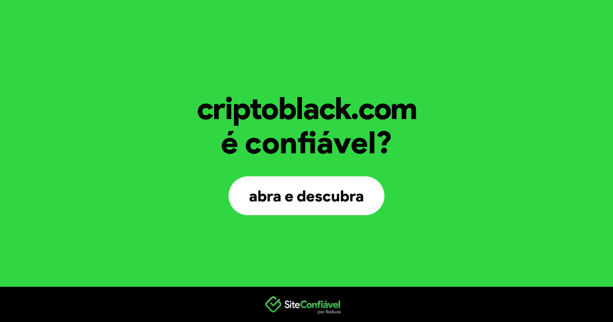 O site criptoblack.com é confiável?