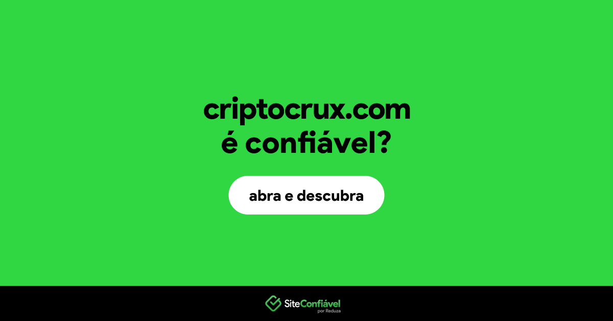 O site criptocrux.com é confiável?