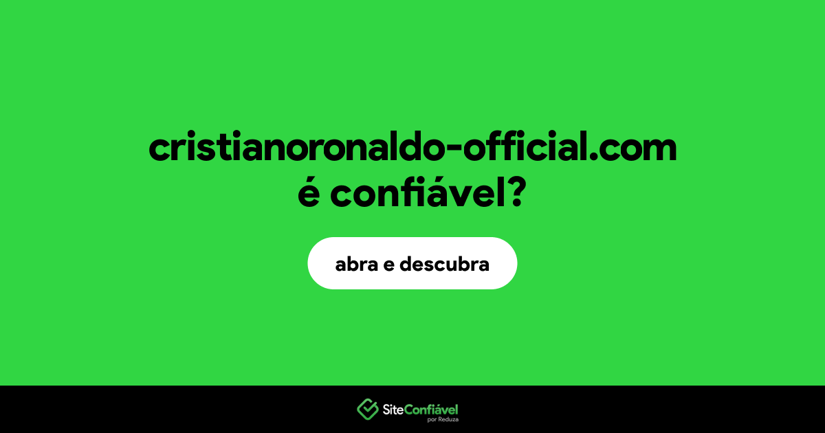 O site cristianoronaldo-official.com é confiável?