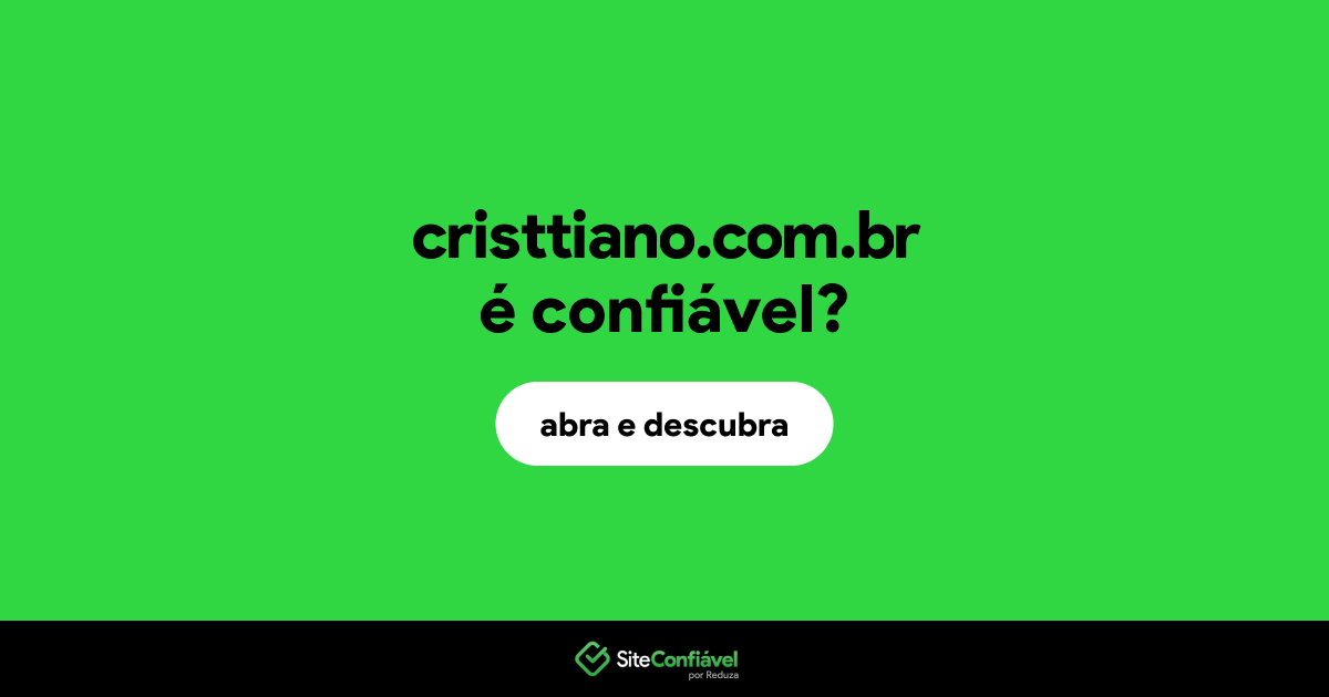 O site cristtiano.com.br é confiável?