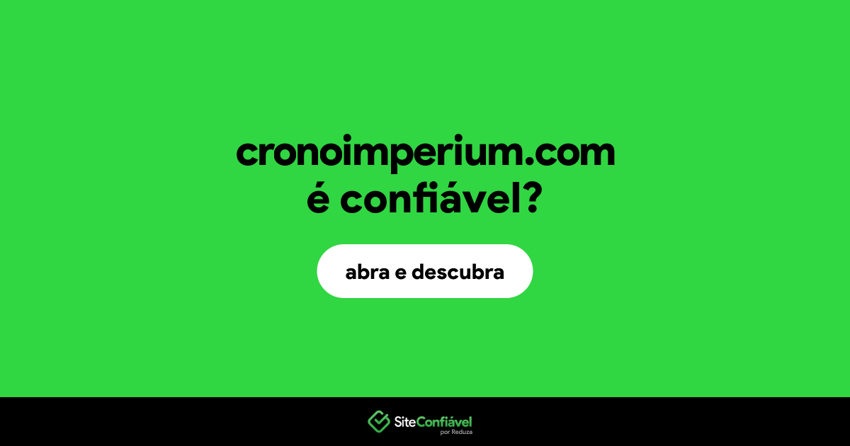 O site cronoimperium.com é confiável?