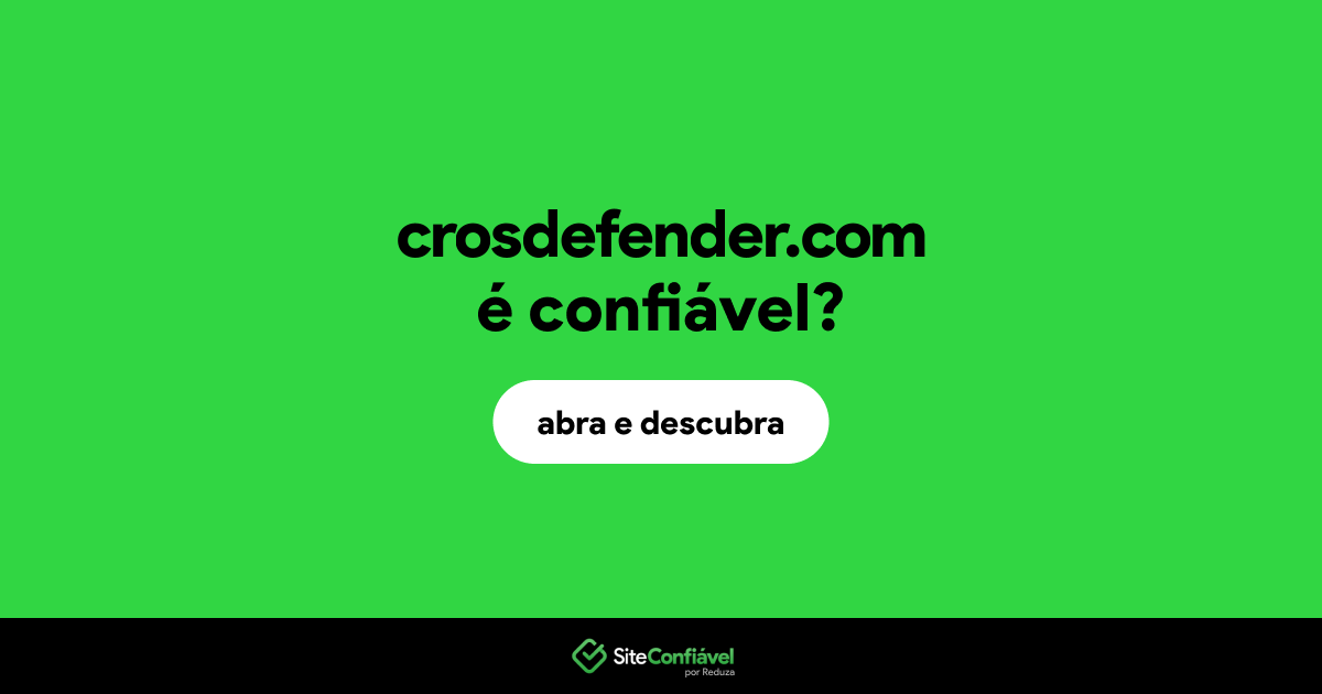 O site crosdefender.com é confiável?