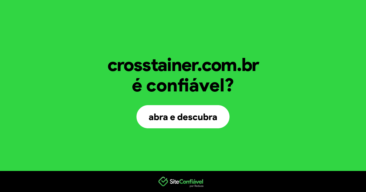 O site crosstainer.com.br é confiável?