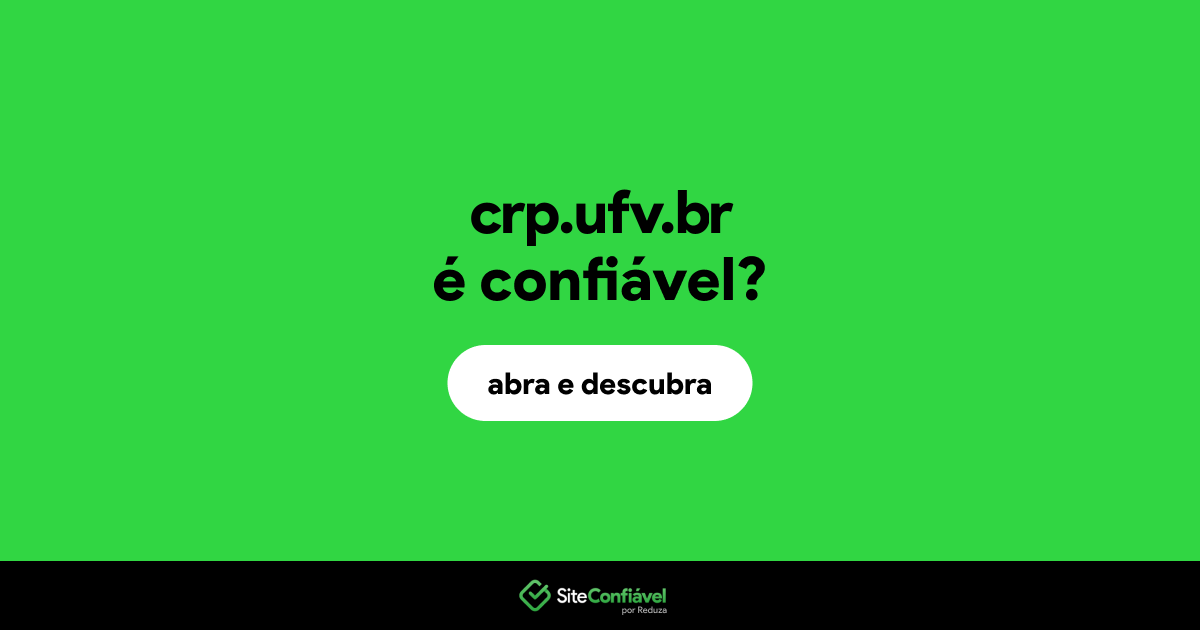 O site crp.ufv.br é confiável?