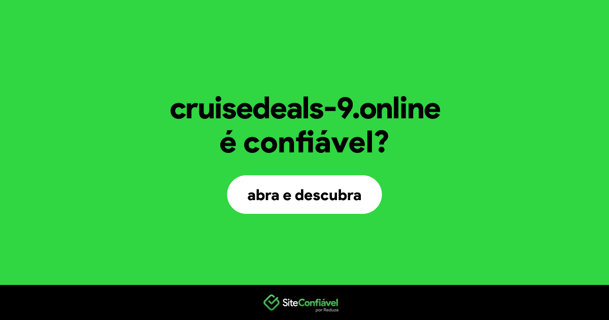 O site cruisedeals-9.online é confiável?