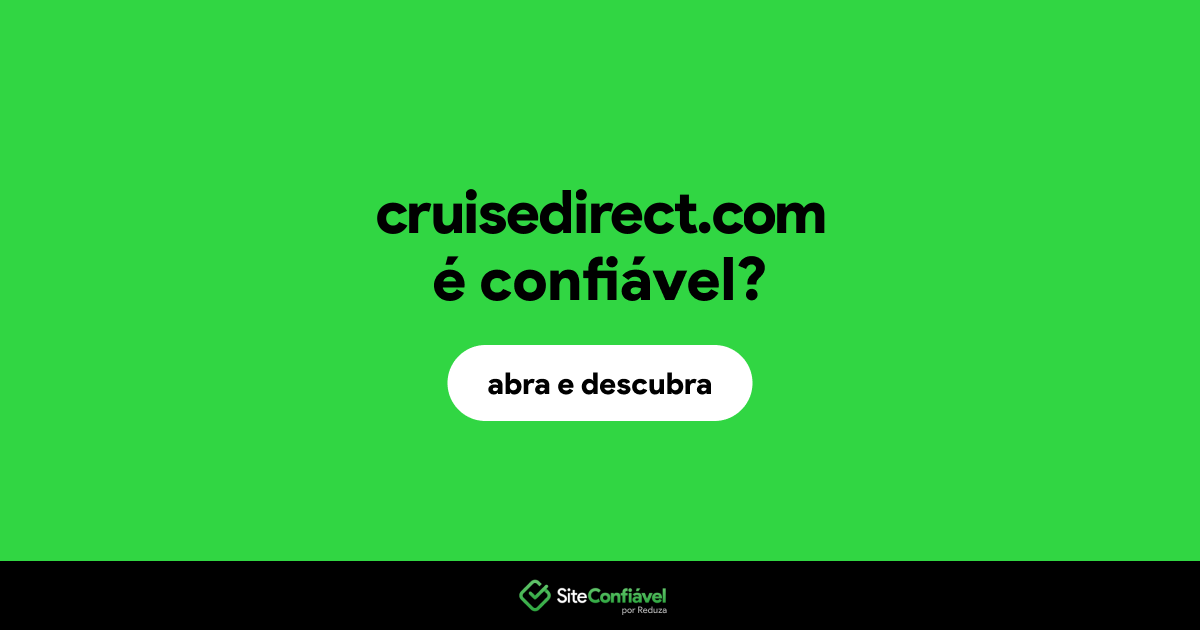 O site cruisedirect.com é confiável?