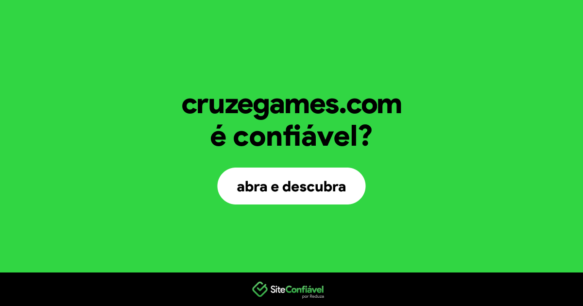 O site cruzegames.com é confiável?