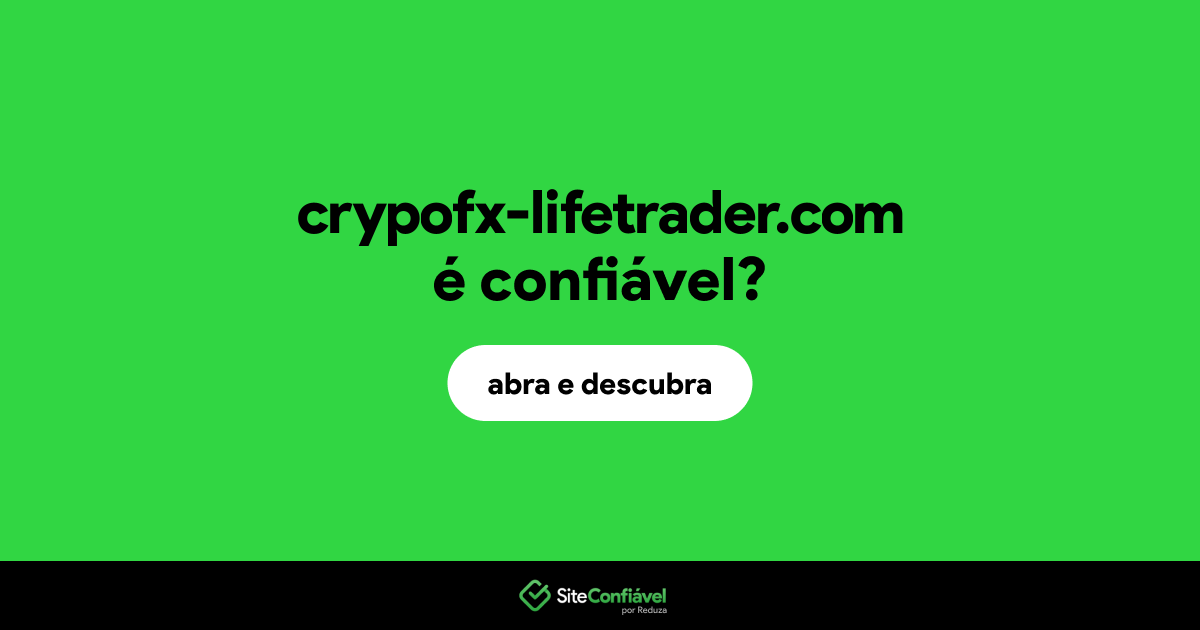 O site crypofx-lifetrader.com é confiável?