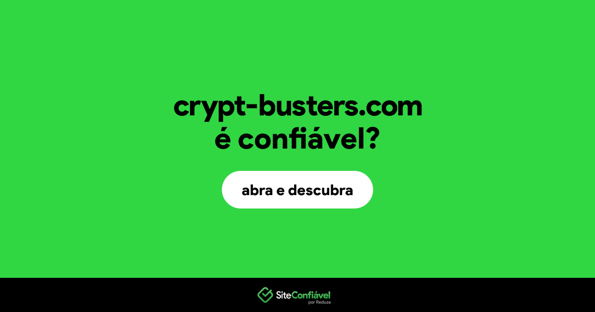 O site crypt-busters.com é confiável?