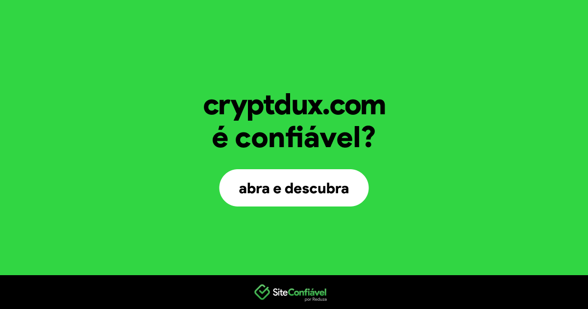 O site cryptdux.com é confiável?