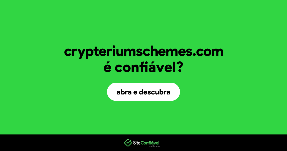 O site crypteriumschemes.com é confiável?