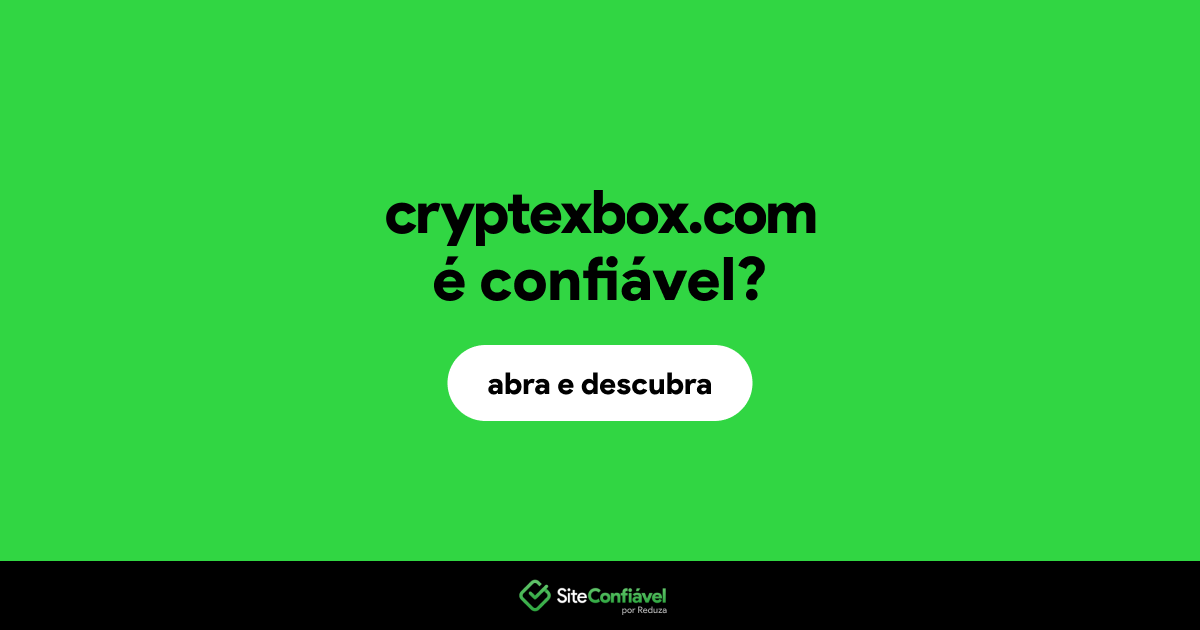 O site cryptexbox.com é confiável?