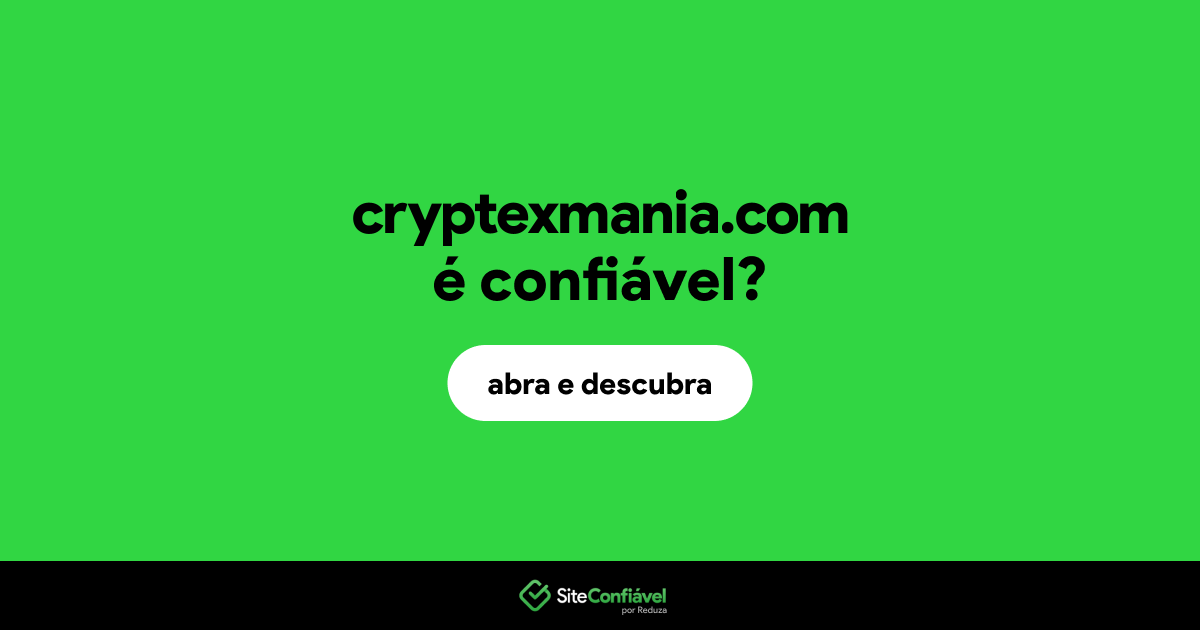 O site cryptexmania.com é confiável?