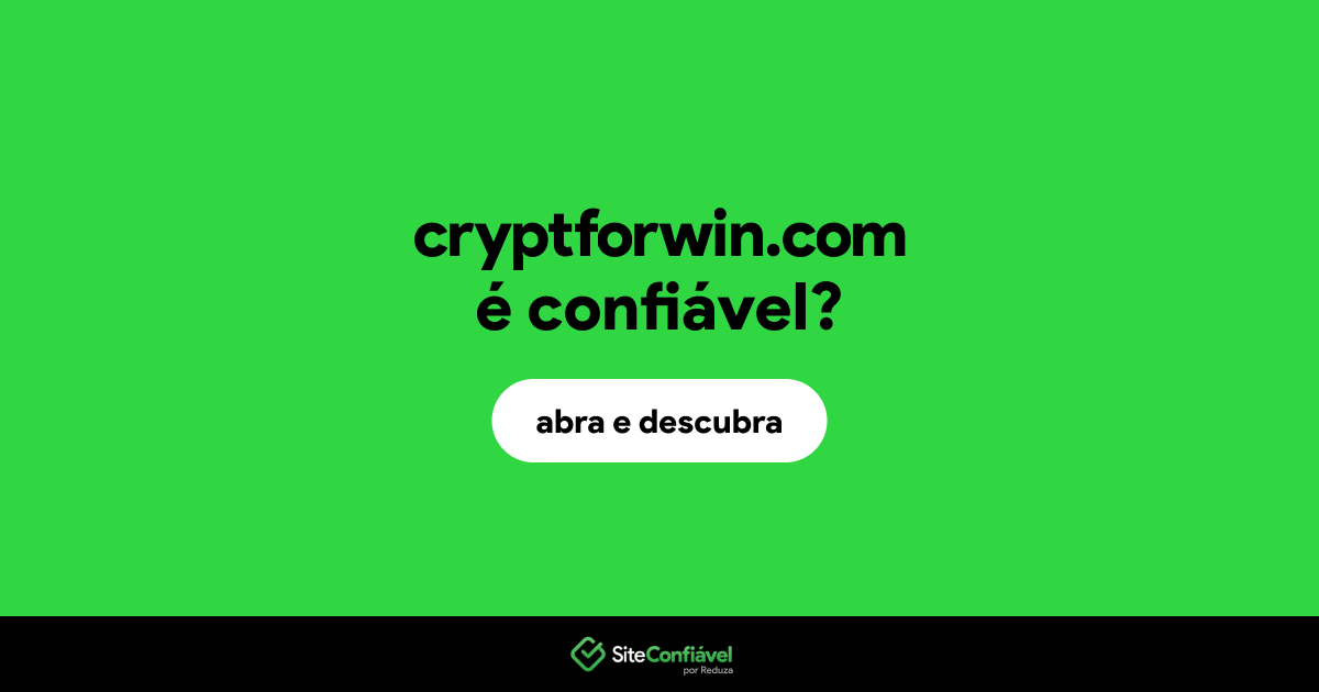 O site cryptforwin.com é confiável?