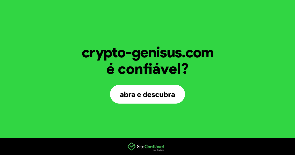 O site crypto-genisus.com é confiável?
