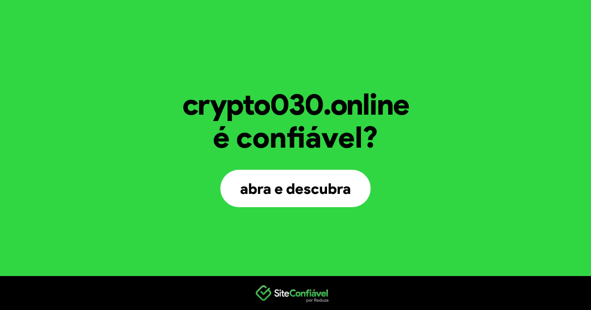 O site crypto030.online é confiável?