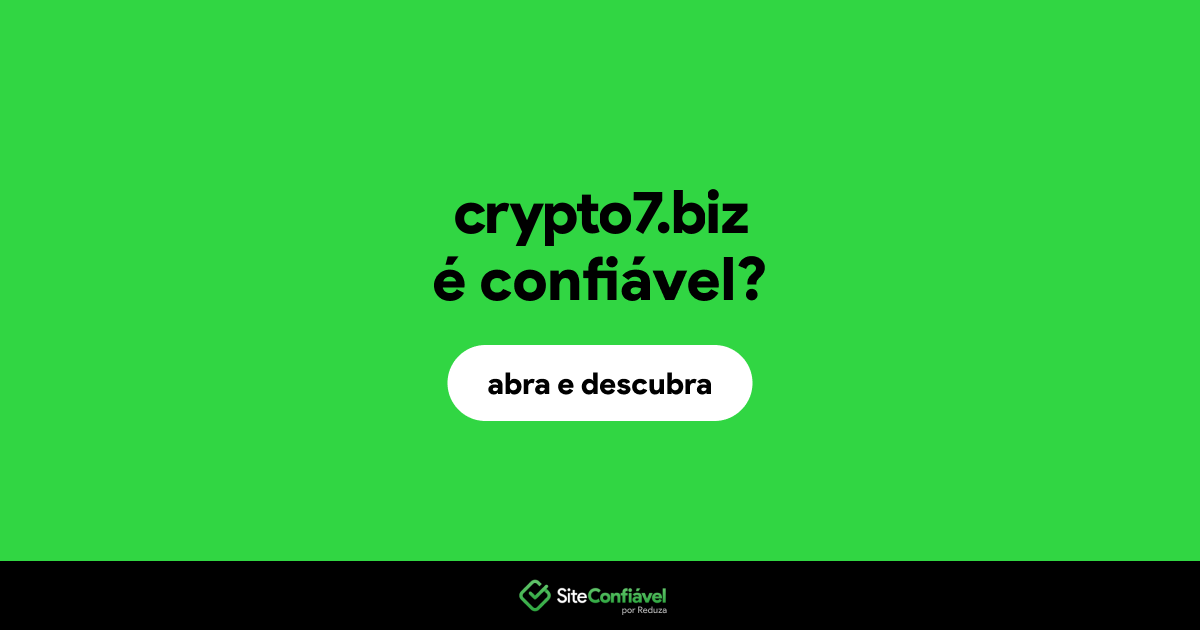 O site crypto7.biz é confiável?